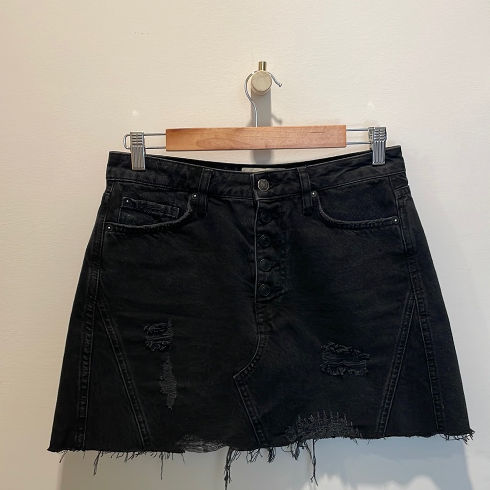 FP BLACK DENIM SKIRT
